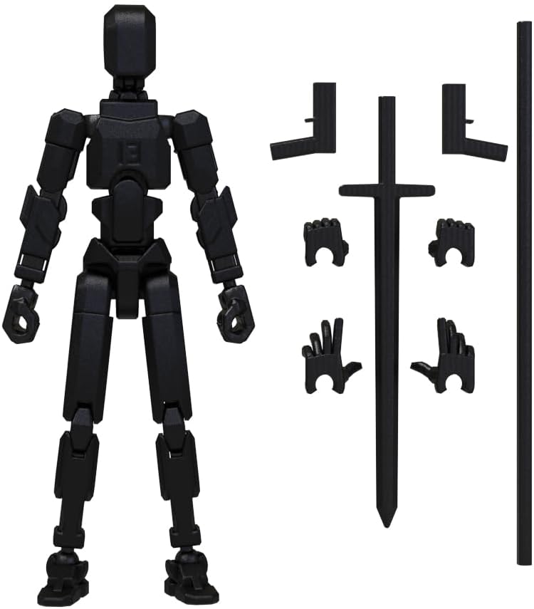 MerryXD Titan 13 Action Figure,Assembly Completed Dummy 13 Action Figure Lucky 13 Action Figure T13 Action Figure 3D Printed Multi-Jointed Movable, Nova 13 Action Figure Toy Grow in The Dark Blue