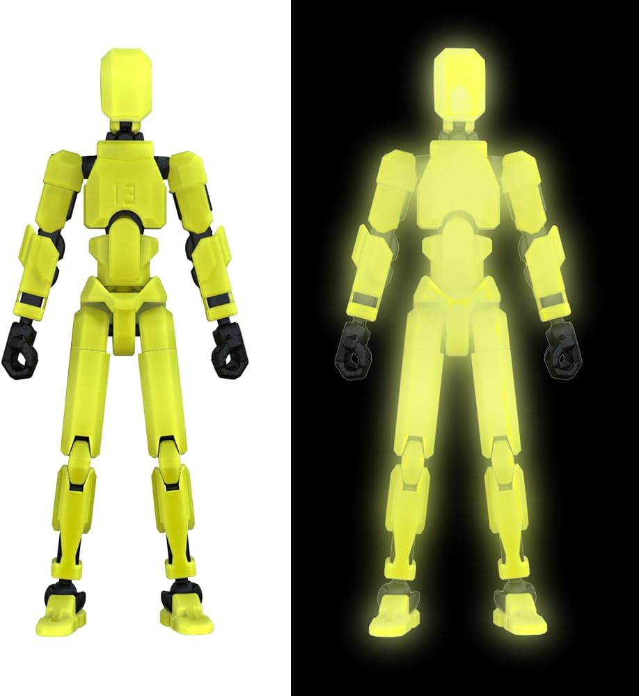 MerryXD Titan 13 Action Figure,Assembly Completed Dummy 13 Action Figure Lucky 13 Action Figure T13 Action Figure 3D Printed Multi-Jointed Movable, Nova 13 Action Figure Toy Grow in The Dark Blue