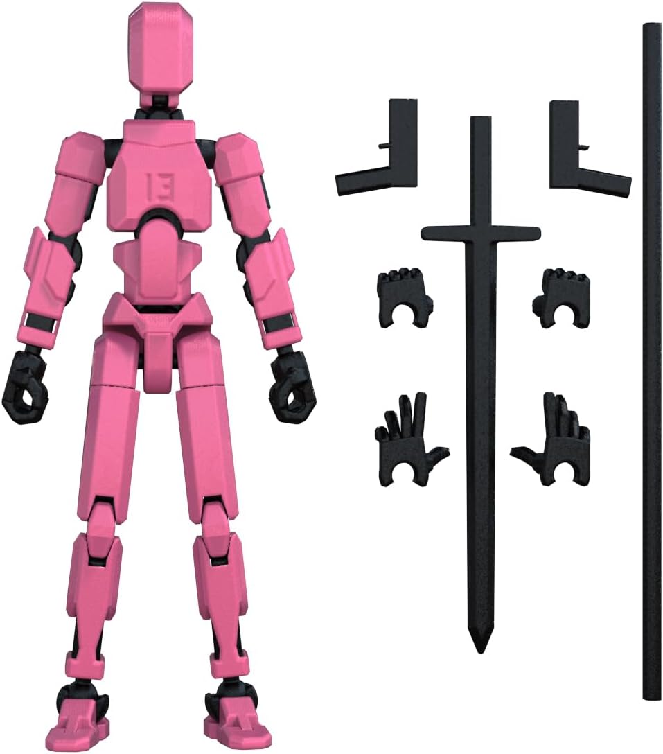 MerryXD Titan 13 Action Figure,Assembly Completed Dummy 13 Action Figure Lucky 13 Action Figure T13 Action Figure 3D Printed Multi-Jointed Movable, Nova 13 Action Figure Toy Grow in The Dark Blue