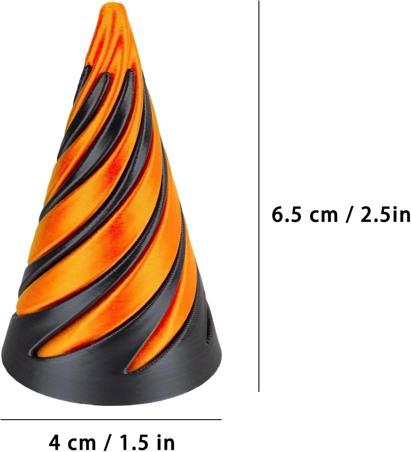 Criteriont Spiral Cone Fidget Toy, Impossible Cone, 3D Printed Spiral Fidget Toys, Anxiety Stress Relief, Mini Stress Relief Desk Toy, Suitable for Adults and Children to Kill Time (A)