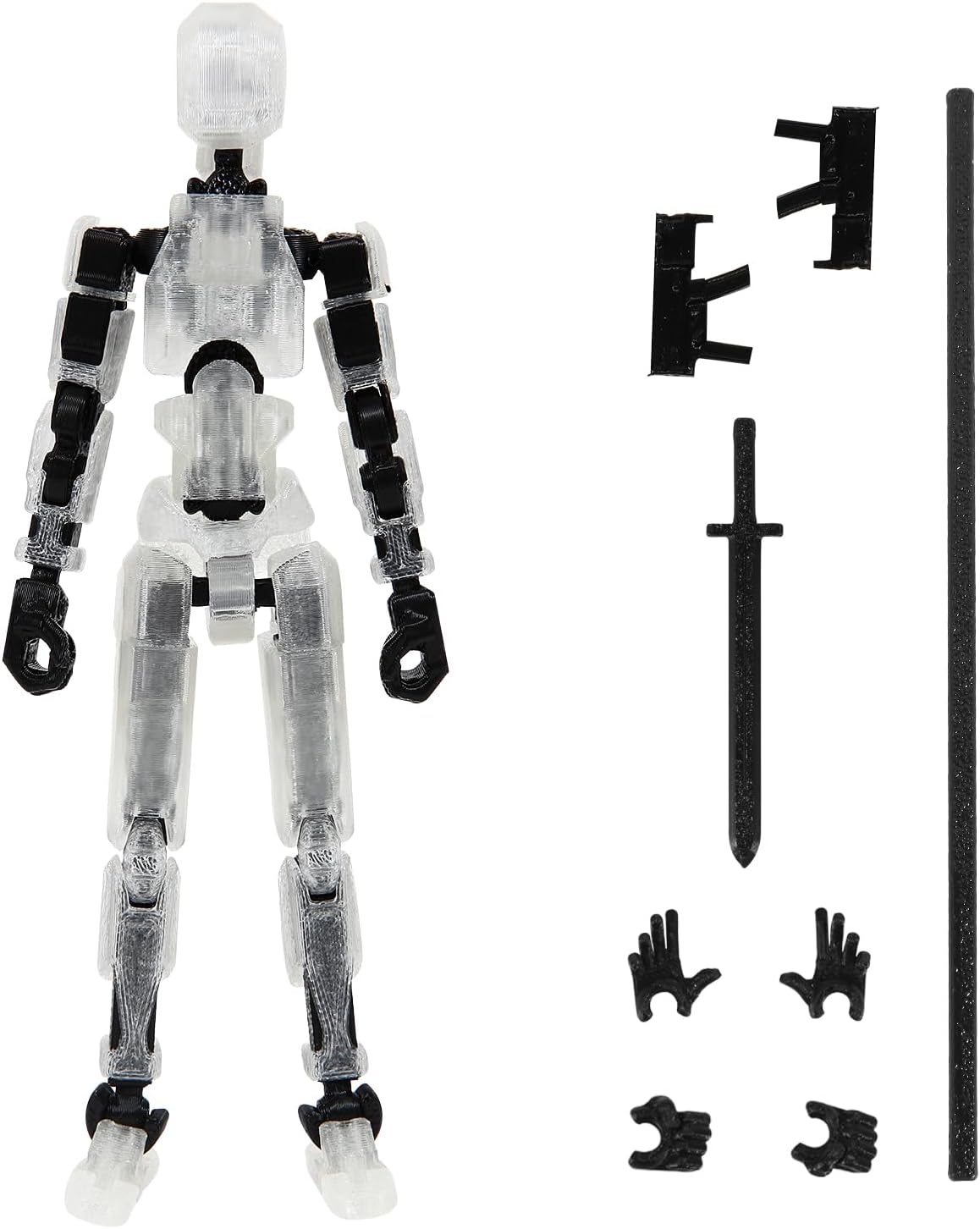 MerryXD Titan 13 Action Figure,Assembly Completed Dummy 13 Action Figure Lucky 13 Action Figure T13 Action Figure 3D Printed Multi-Jointed Movable, Nova 13 Action Figure Toy Grow in The Dark Blue