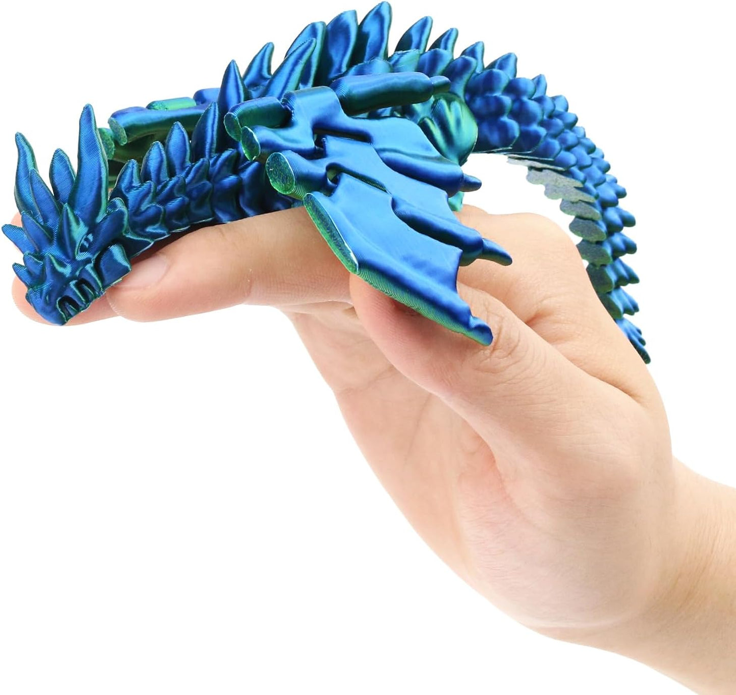 3D Printed Dragon, Crystal Dragon,Articulated Dragon, Dragon Fidget Toy, New and Unique, Technology Ornaments (Purple)