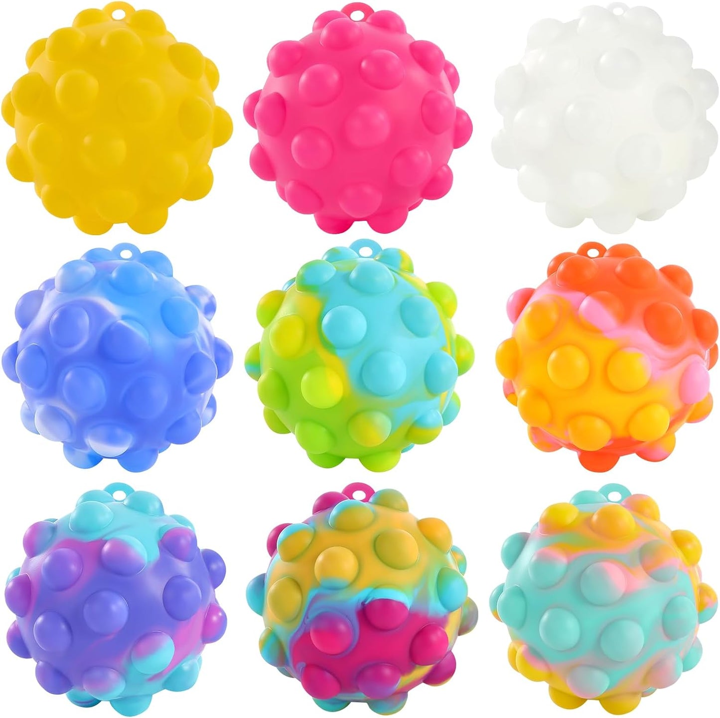 Pop Fidget Toys Its Ball Toy 4 PCS 3D Stress Balls It Pop Fidgets Pack Party Favors for Kids Toys Autism Sensory Toys Bulk Squeeze Toys Toddler Toys for Boys Adult Stress Relief Easter Basket Stuffers