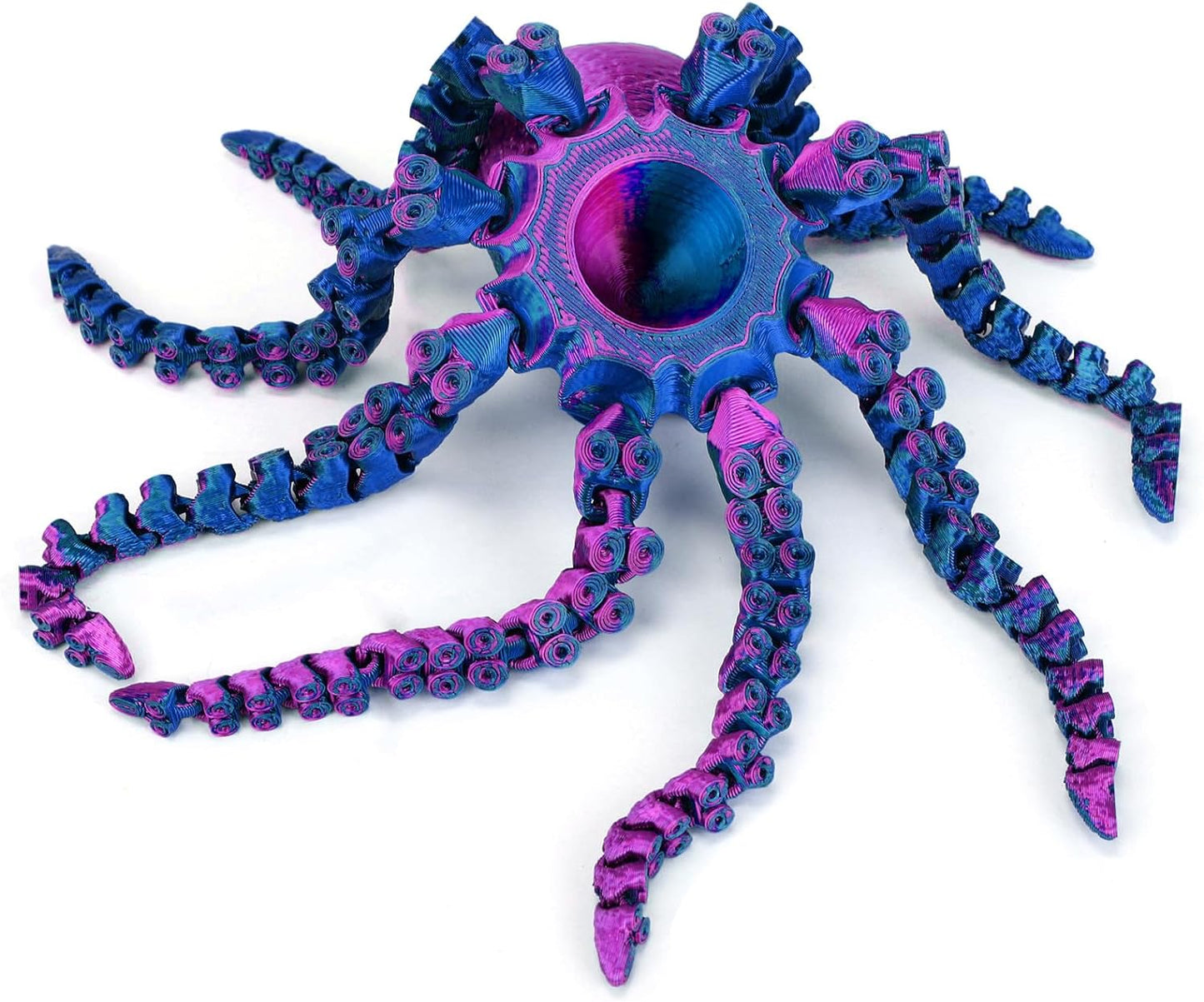 3D Printed Octopus Animals Toy, Octopus Fidget Toy for Autism ADHD 3D Printed Gift DIY Creative Ornament Articulated Dragon Toys Home Decor for Christmas… (Purple)