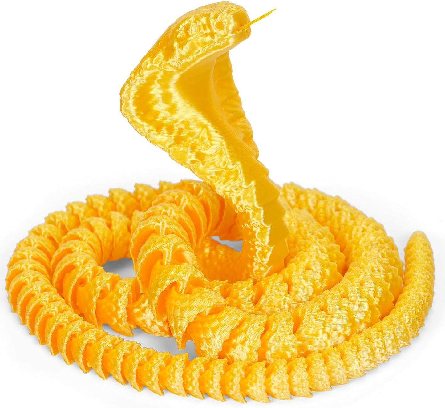 3D Printed Snake 3D Printed Animals 26in Printed Cobra Fidget Toys for Adults 3D Printed Articulated Cobra Flexiable Crystal Snake Toys for Home Office Decor