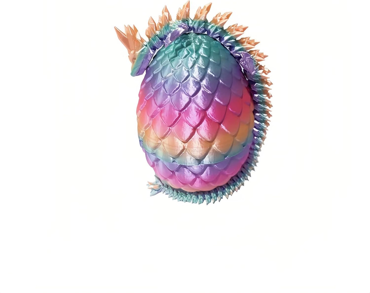 3D Printed Dragon Egg, Dragon Egg with Dragon Inside, Articulated Crystal Dragon Toy, Fidget Toy Adults, Home Office Executive Desk Toys, Birthday Party Decorations(Multicolor Random)